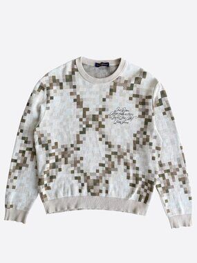 Louis Vuitton Beige & Green Damouflage Sweater